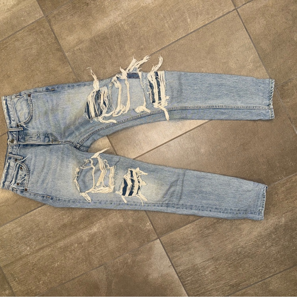 GRLFRND Blue Skinny Jeans Distressed Style